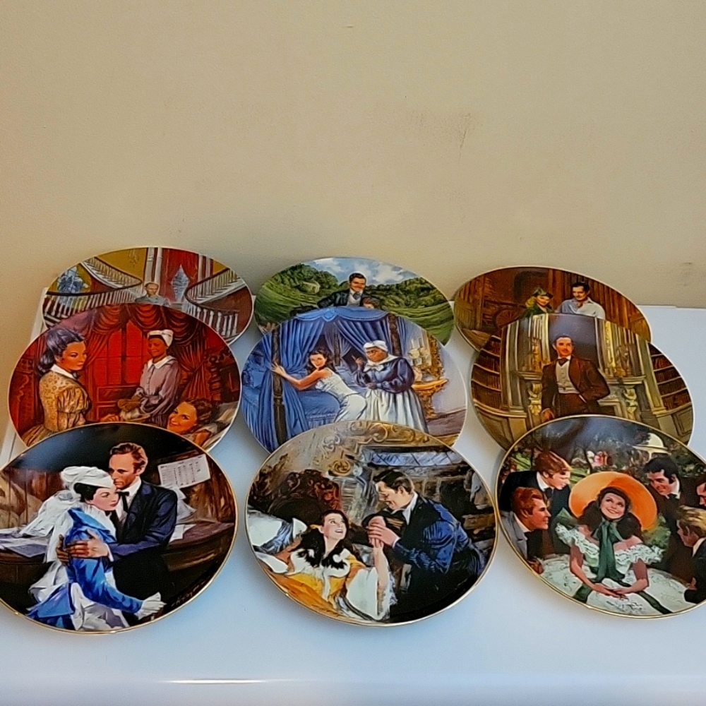 Lot of 10 First Edition Edwin Knowles Gone With the Wind Raymond Kursar plates